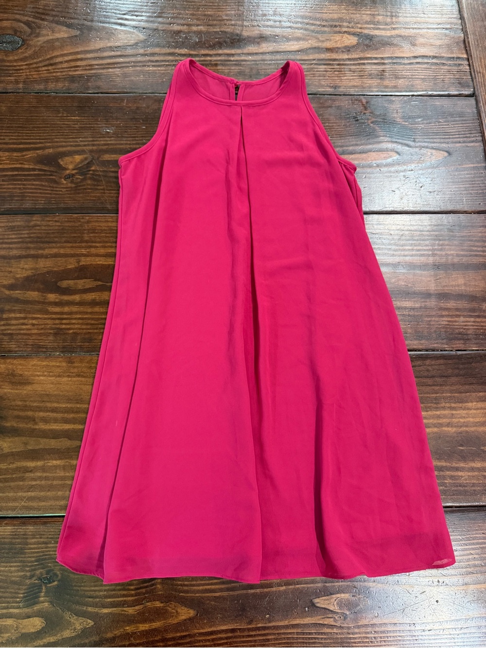 by & by Hot Pink Sleeveless Pleated A-Line Dress